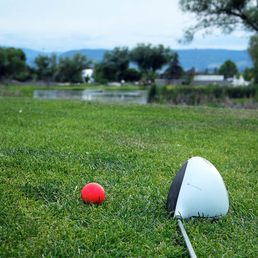 golf club and ball